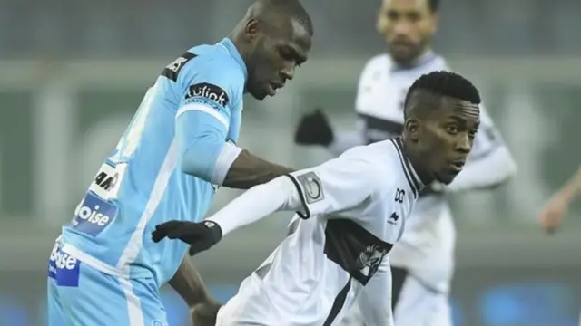 Henry Onyekuru (right) scored 22 goals in the Belgian top flight last term