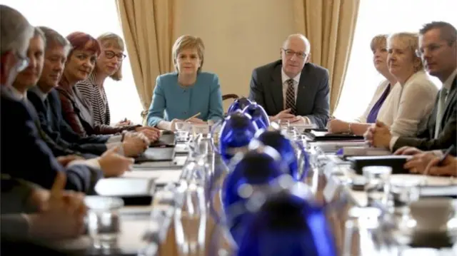 The Scottish cabinet voiced "displeasure" over the Conservative-DUP deal (library picture)