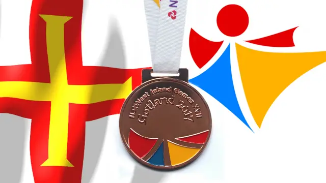 Flag, medal and logo