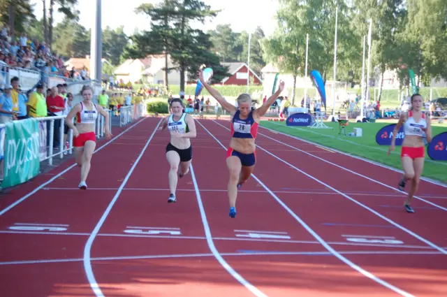 Kylie Robilliard competing in Aland, in 2009