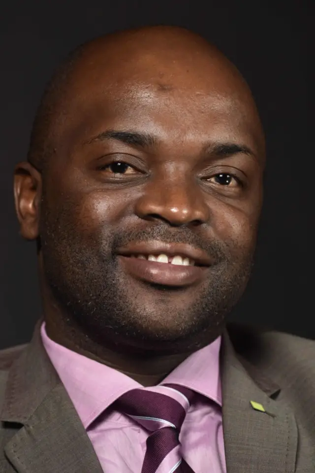 South African Solly Msimanga, Mayor of Tshwane Metropolitan Municipality poses for a protait for AFP during a Mayors C40 Summit 2016 in Mexico city on December 1, 2016