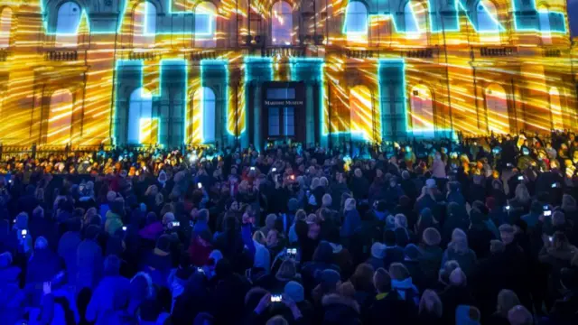Crowds at opening of City of Culture year