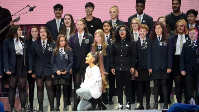 Ariana Grande and The Parrs Wood High School Harmony Group,