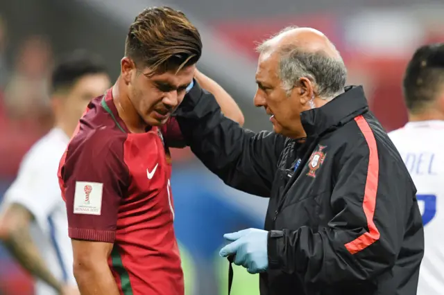 Andre Silva is treated