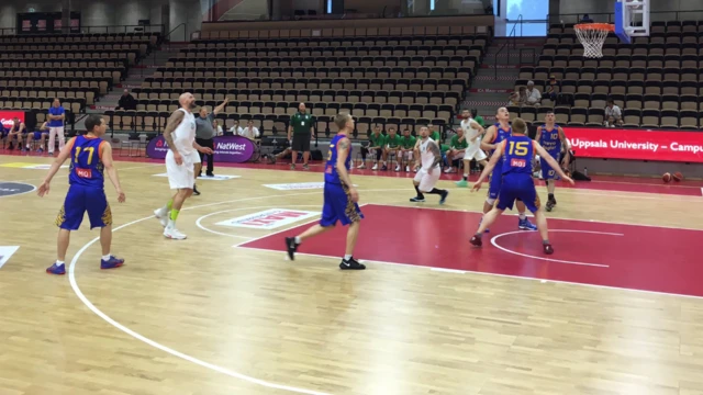 Guernsey vs Froya men's basketball in action