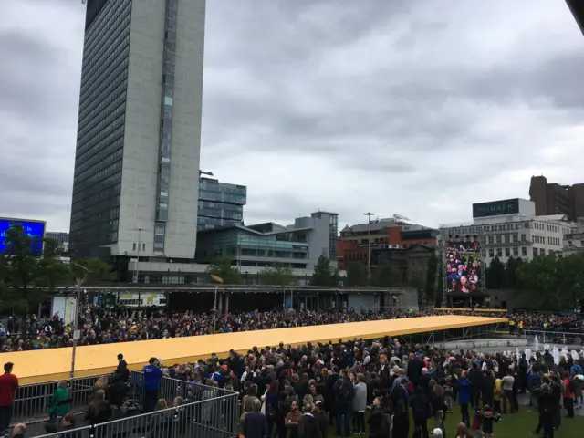 Catwalk in Piccadilly Gardens
