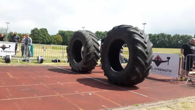 Giant tyres at England's Strongest Man