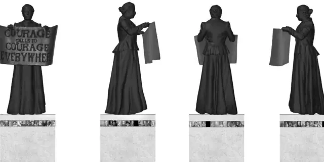 Artist's impression of Millicent Fawcett statue