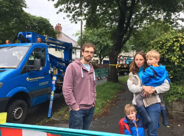 Tree protesters in Totley