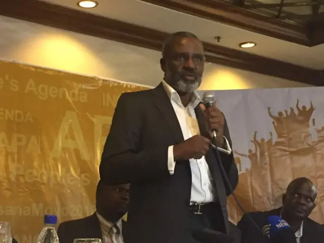 Nkosana Moyo of  the Alliance for the People’s Agenda.