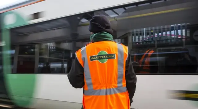 Southern worker on platform