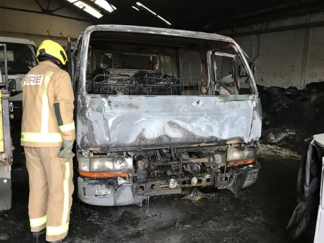 Trinity vehicle fire