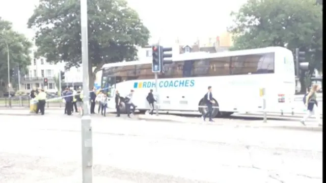 Coach involved in Brighton accident