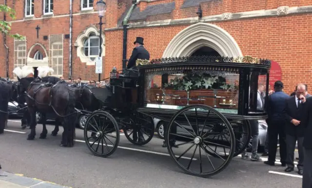 Hearse carrying Tony Disson