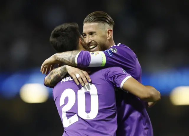 Marco Asensio celebrates