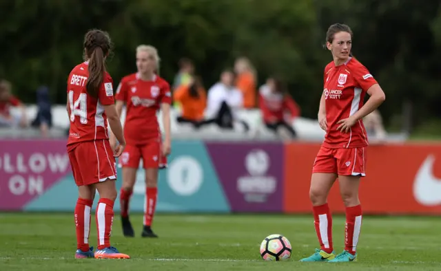 Bristol City Womens look dejected