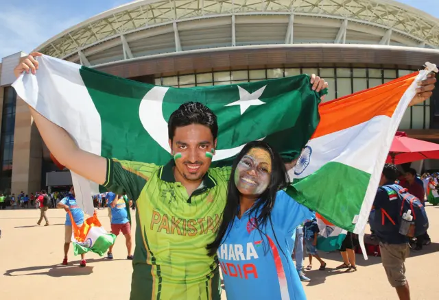 Pakistan and India fans