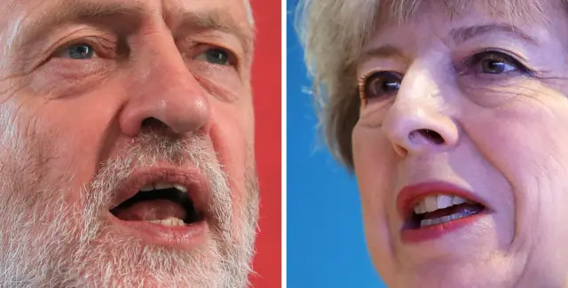 Corbyn and May