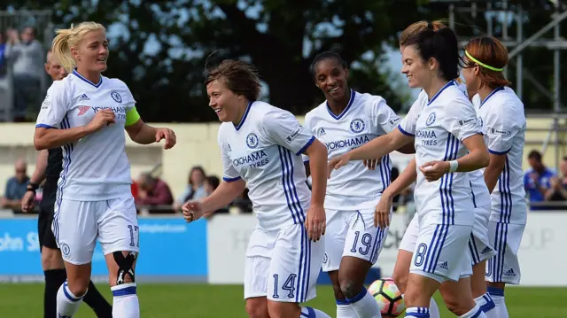 Fran Kirby of Chelsea Ladies celebrates