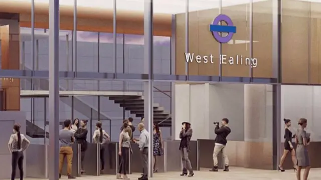 CGI of what West Ealing station will looking like