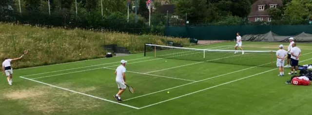 Andy Murray in practice