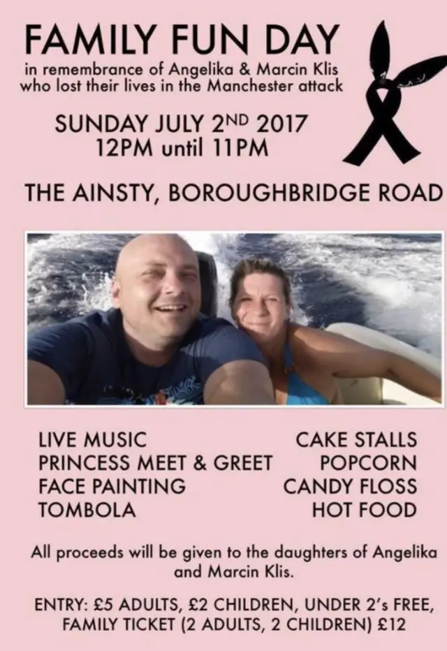 Details of Sunday's fundraising event