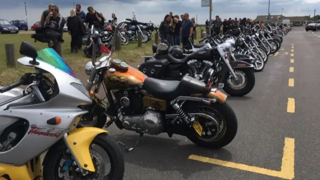 Row of motorbikes