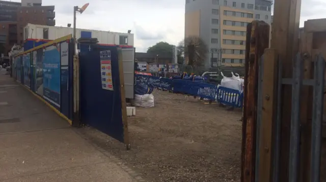 Building site at West Ealing station