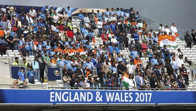 Cricket crowd during silence