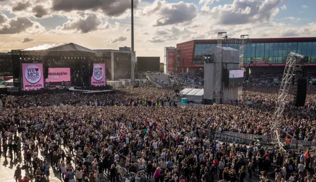 VIew of One Love Manchester concert