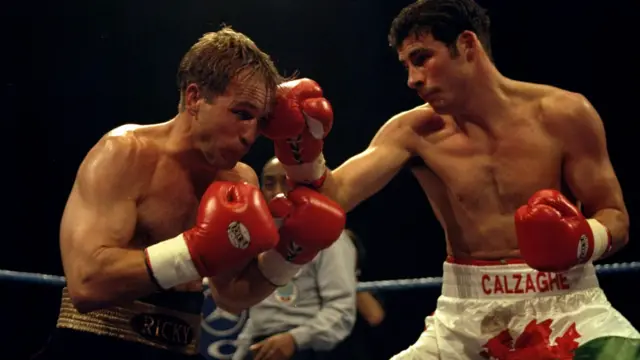 Joe Calzaghe and Rick Thornberry