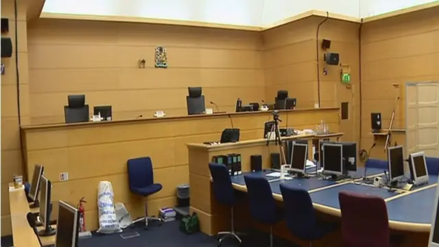 Empty courtroom