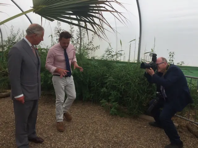 Prince of Wales in the Butterfly House