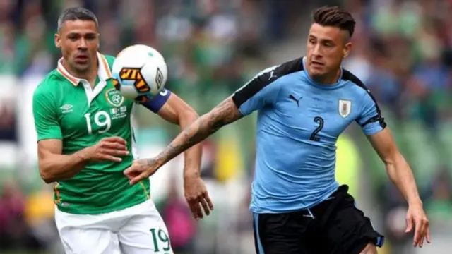 Jose Gimenez (right) and Jonathan Walters who both scored