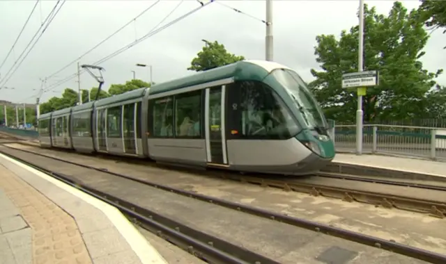 Tram stop arrest