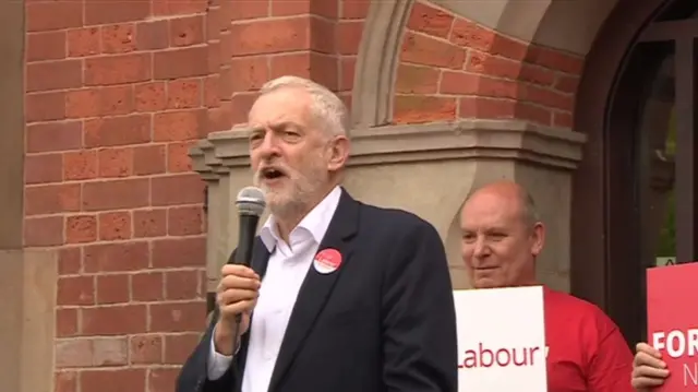 Jeremy Corbyn in Nottingham