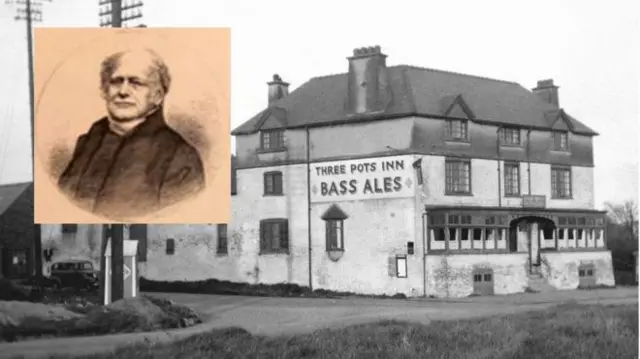 Bass pub and, inset, William Bass