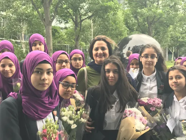 Pupils from Eden Girls School in Walthamstow