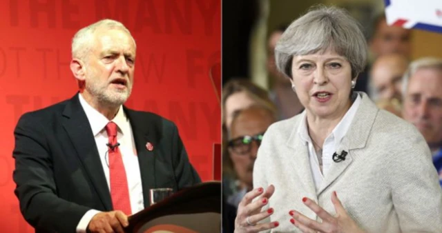 Jeremy Corbyn and Theresa May