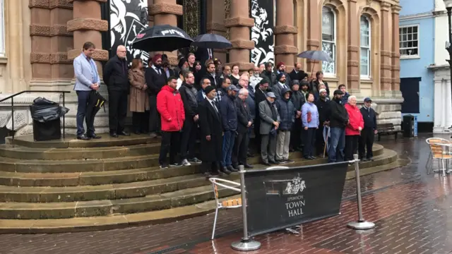 Minute's silence at Ipswich Cornhill