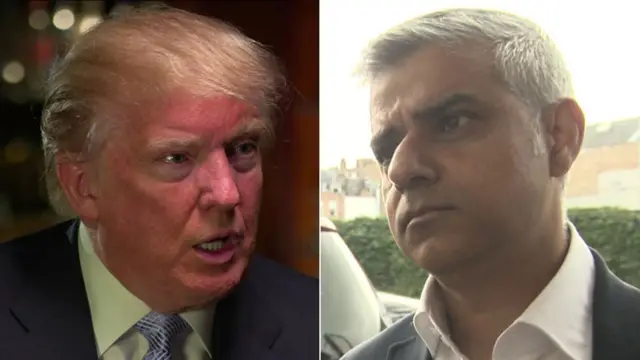Donald Trump and Sadiq Khan