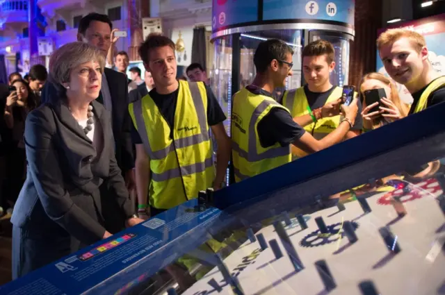 Theresa May at the Cheltenham Science Festival