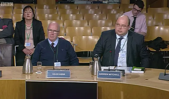 Andrew Mitchell from the City of Edinburgh Council  and Argyll and Bute Council senior animal health and welfare officer David Kerr