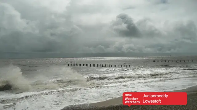 Grey conditions off the coast of Lowestoft