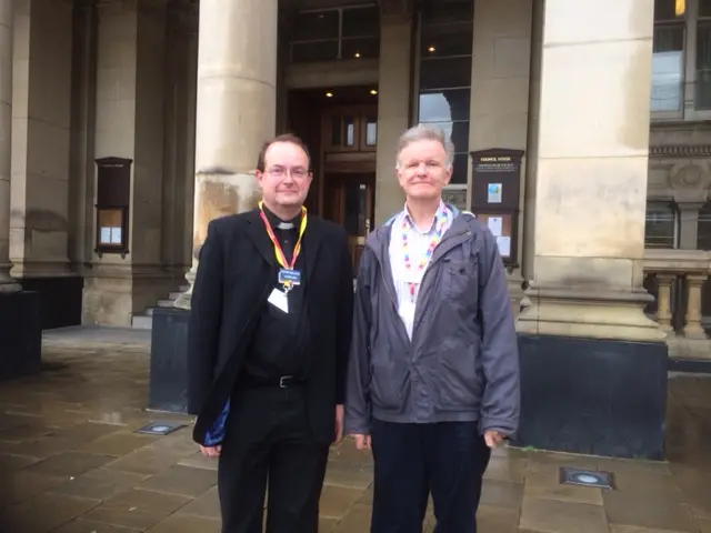 (L-R) Canon Peter Sellick) and chaplain David Harrison