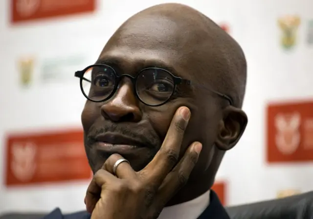 South Africa"s Finance Minister Malusi Gigaba addresses a news conference in Pretoria, South Africa April 4, 2017.