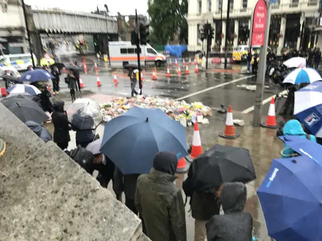 People gathered at London Bridge