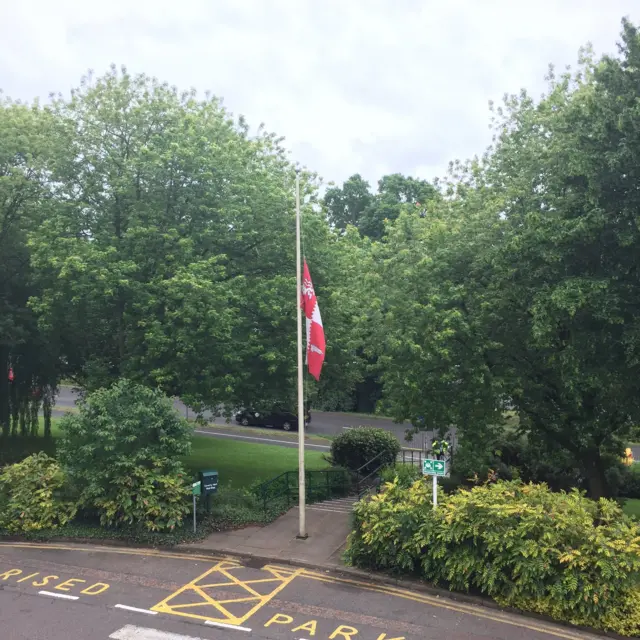 Flag at half mast
