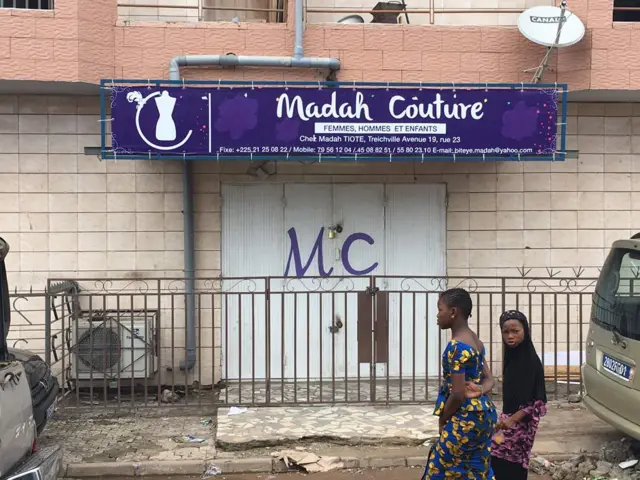 Outside of tailoring shop