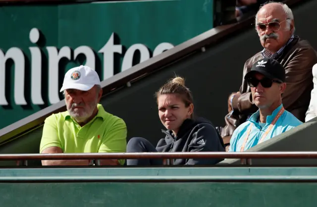 Simona Halep in the stands